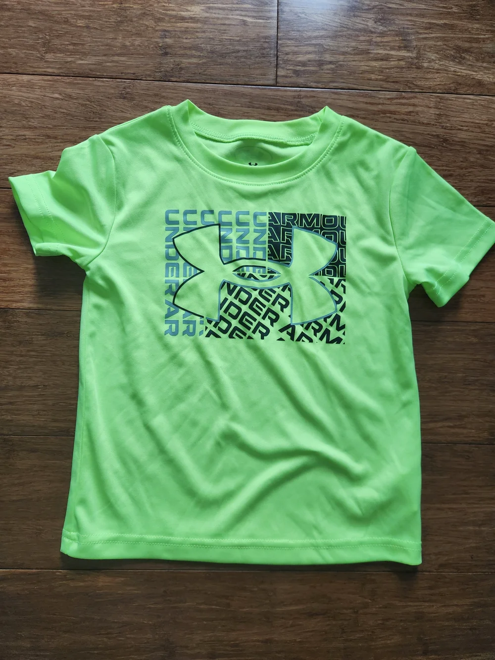Under Armour Neon Green Boys' Logo Tech Tee Size 4